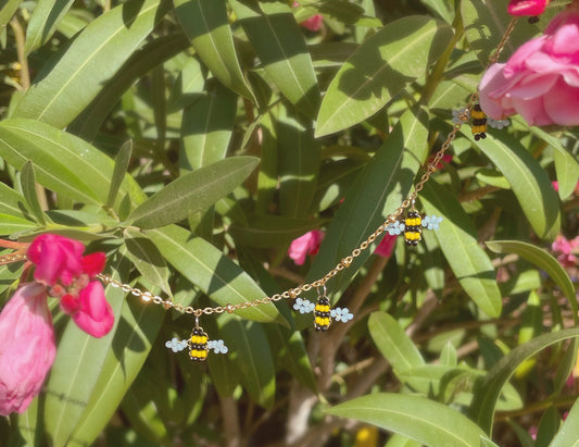 Bumblebee Beaded Necklace