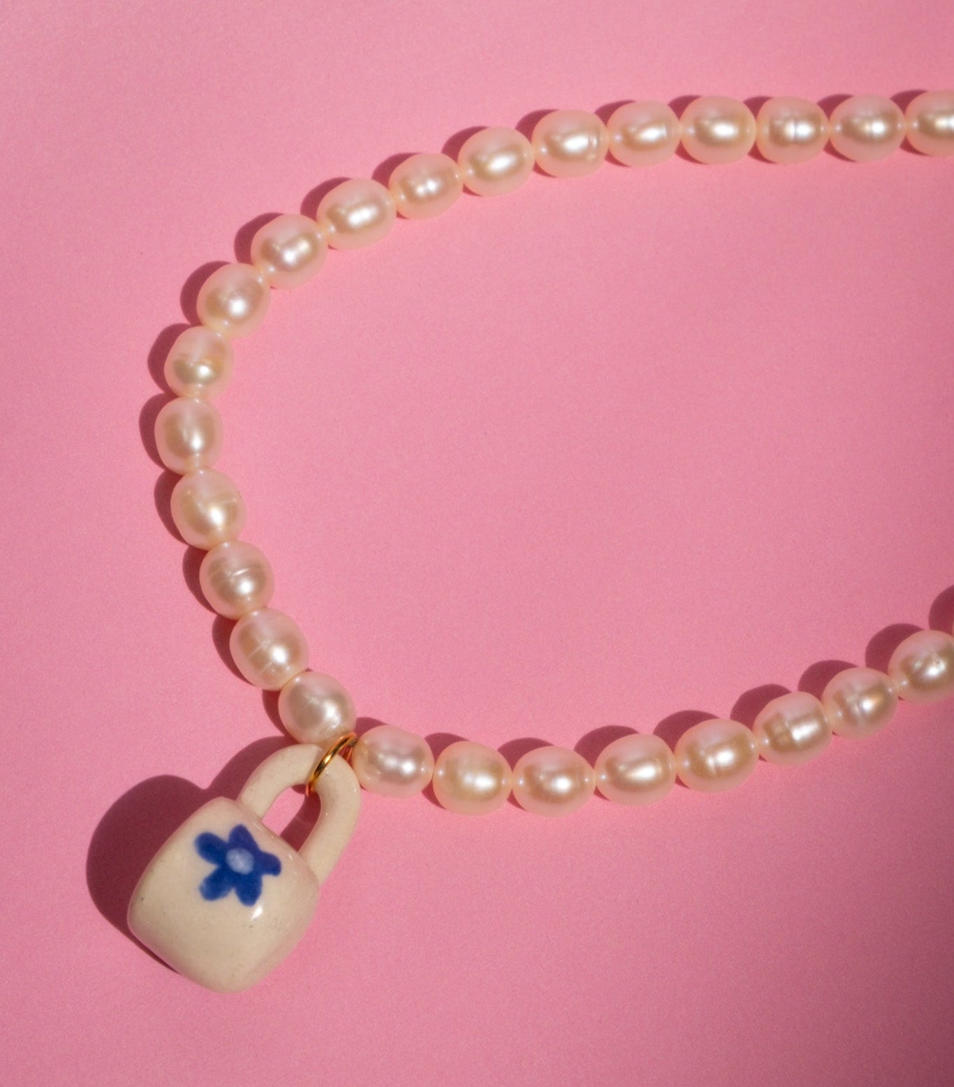 Cafecito (Blue) Freshwater Pearl Necklace