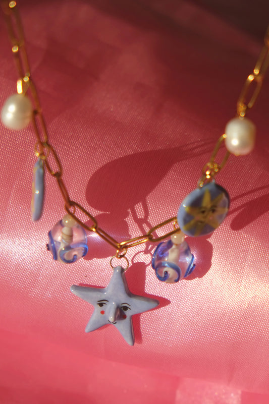 Coyote, You Are my Star Porcelain Chain Necklaceim