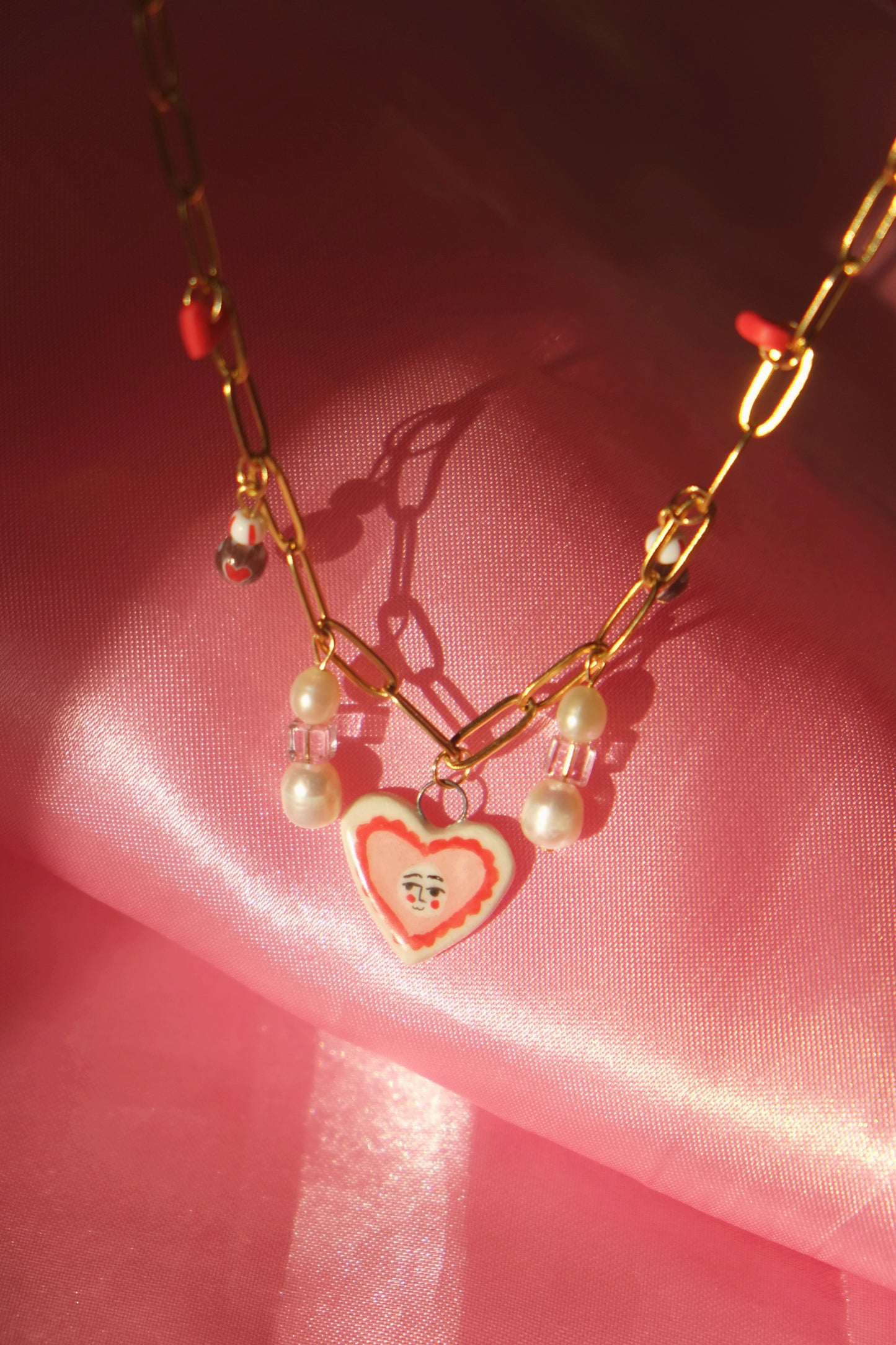 Be my Valentine Porcelain Chain Necklace