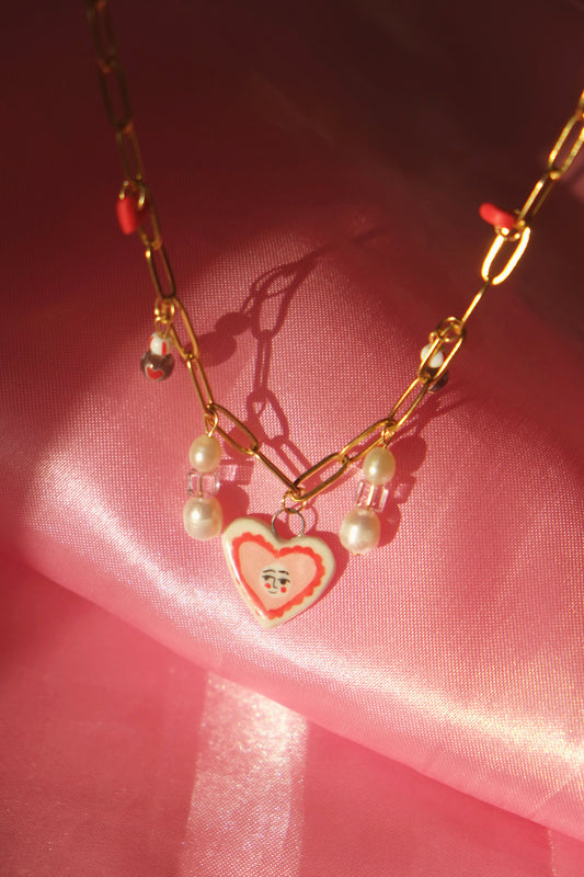 Be my Valentine Porcelain Chain Necklace