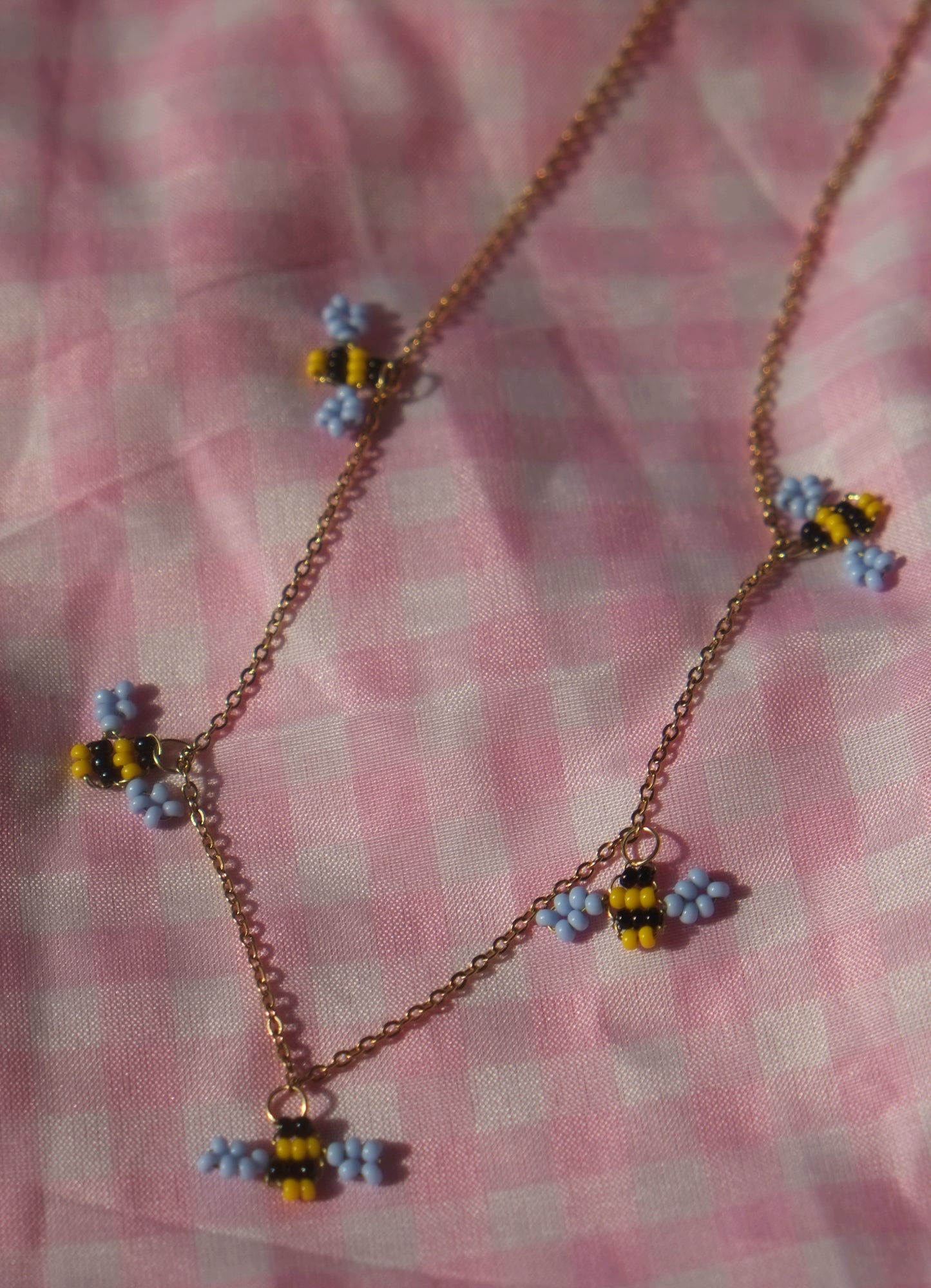 Bumblebee Beaded Necklace