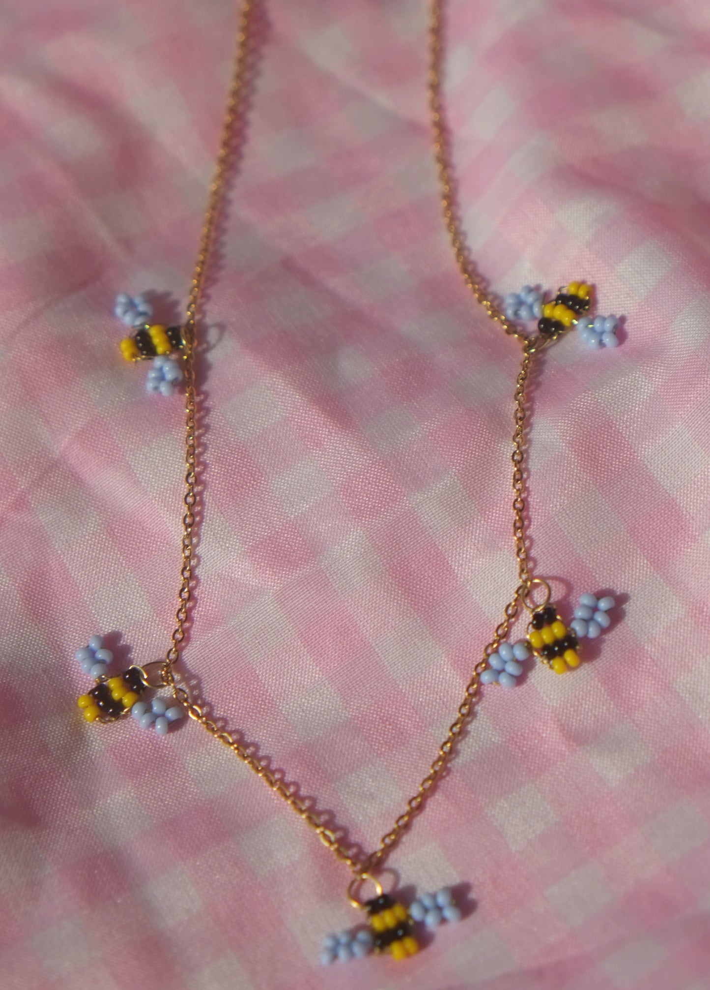 Bumblebee Beaded Necklace