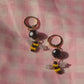 Bumblebees Beaded Hoops Earrings