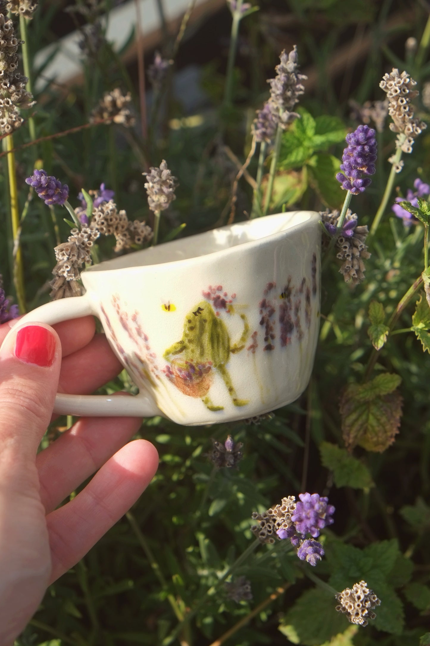 GD + Brenda Torres: Frogs & Lavender Small Mug