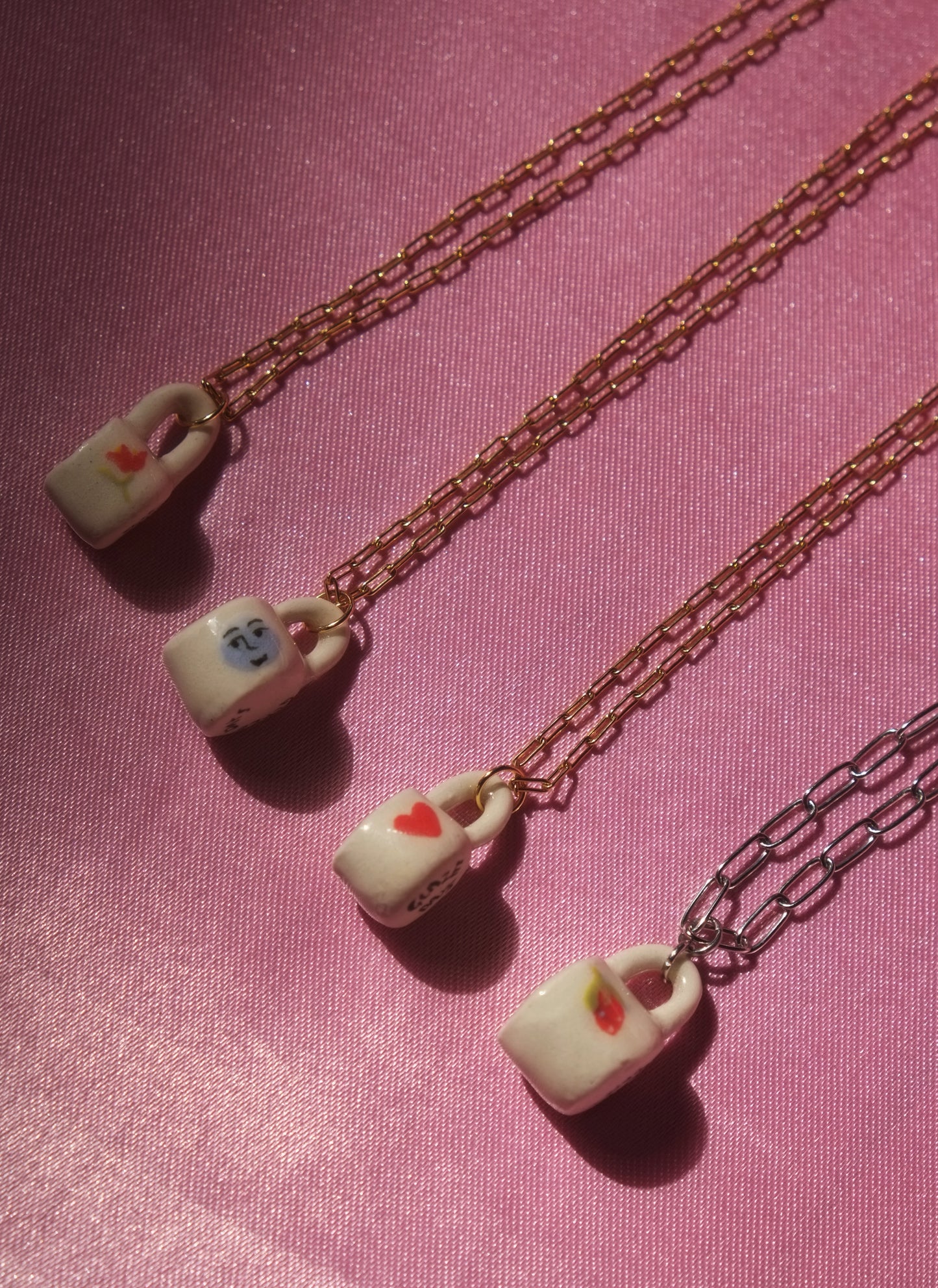 Moon Face Mug Necklace