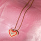 Heart Face Porcelain Charm Necklace