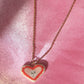 Heart Face Porcelain Charm Necklace