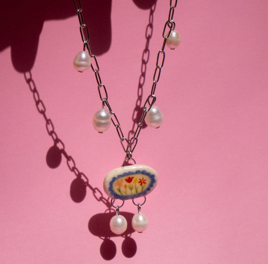 Flower Garden Silver Necklace