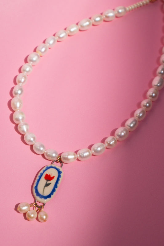 Tulip Freshwater Pearl Necklace