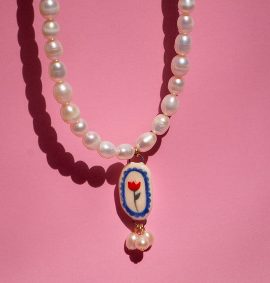 Tulip Freshwater Pearl Necklace