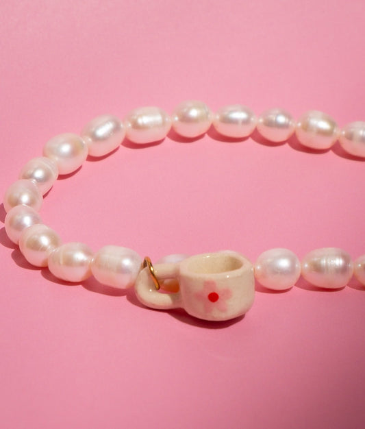Cafecito (Pink) Freshwater Pearl Necklace