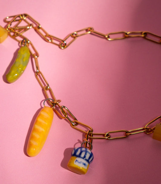 Pickles & Mustard Golden Neckalace