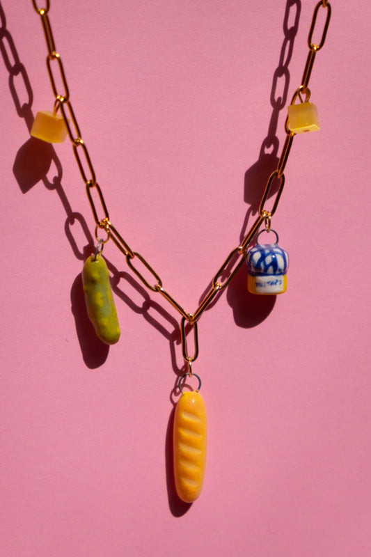 Pickles & Mustard Golden Neckalace