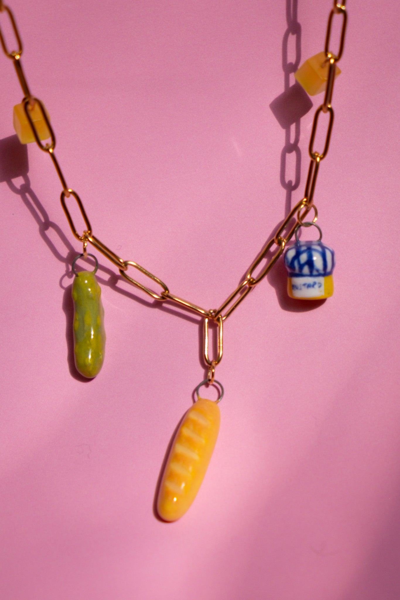 Pickles & Mustard Golden Neckalace