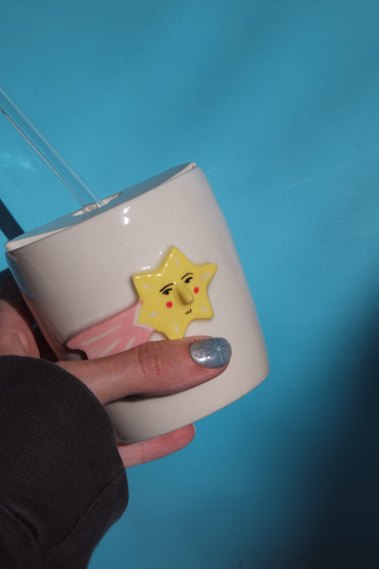 Yellow Shooting Star Travel Cup