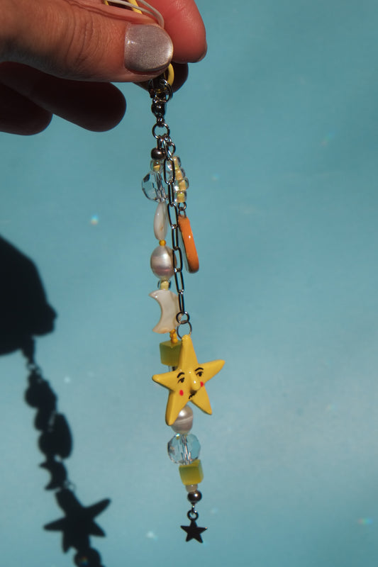Yellow Shooting Star Reversible Charm