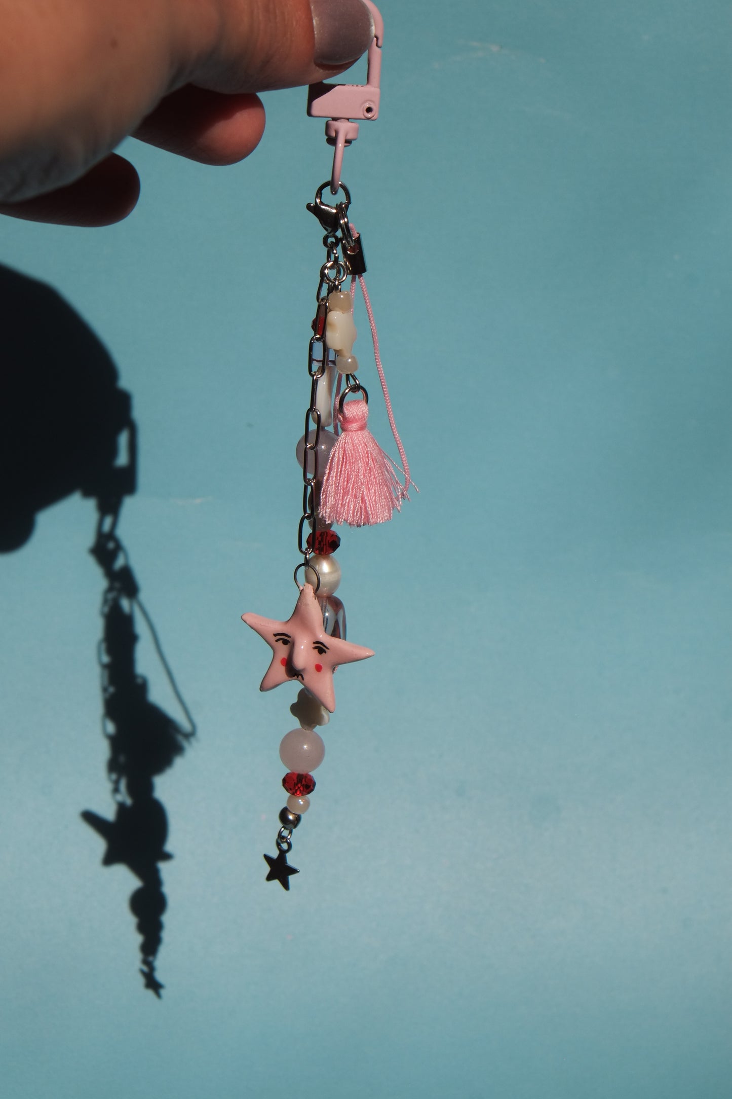 Pink Aurora Star Reversible Charm