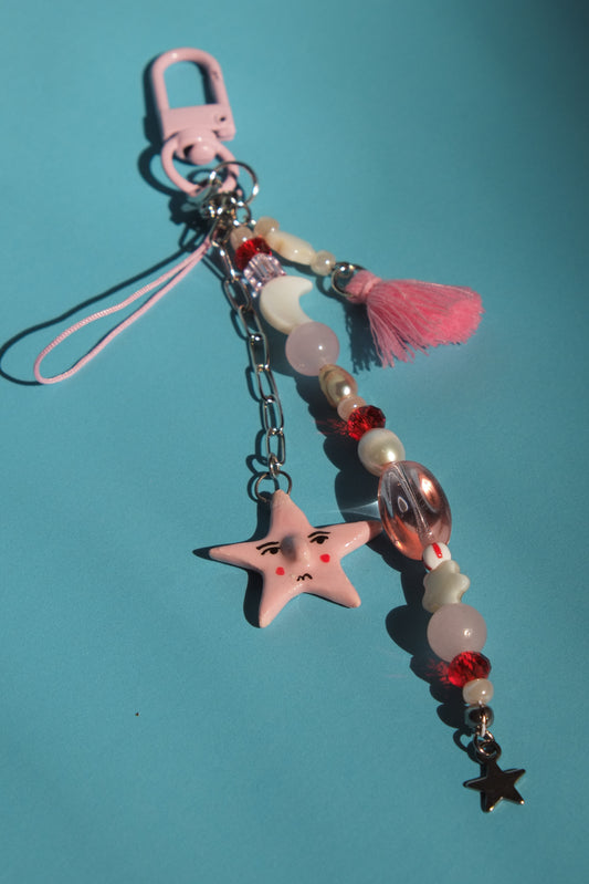 Pink Aurora Star Reversible Charm