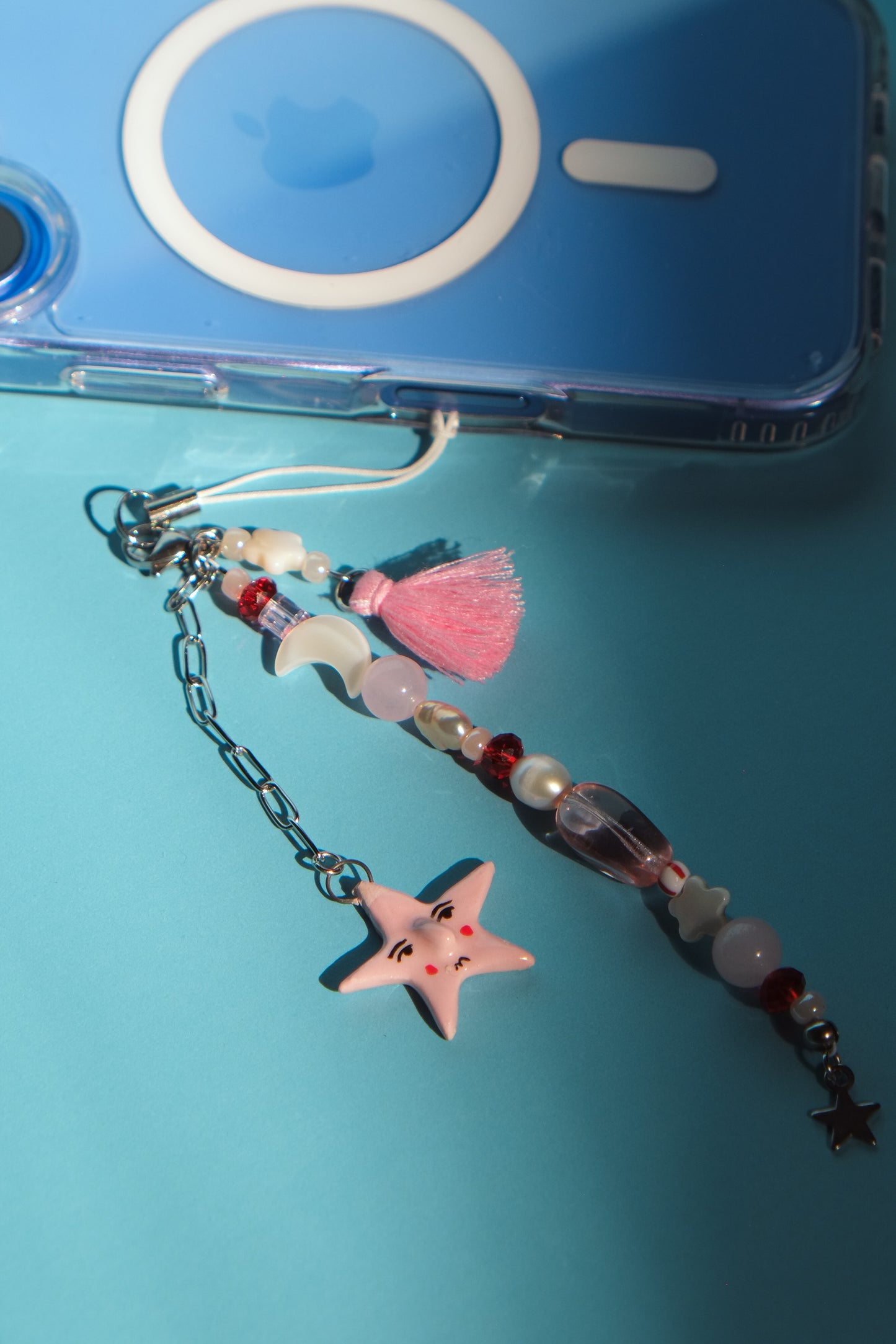 Pink Aurora Star Reversible Charm