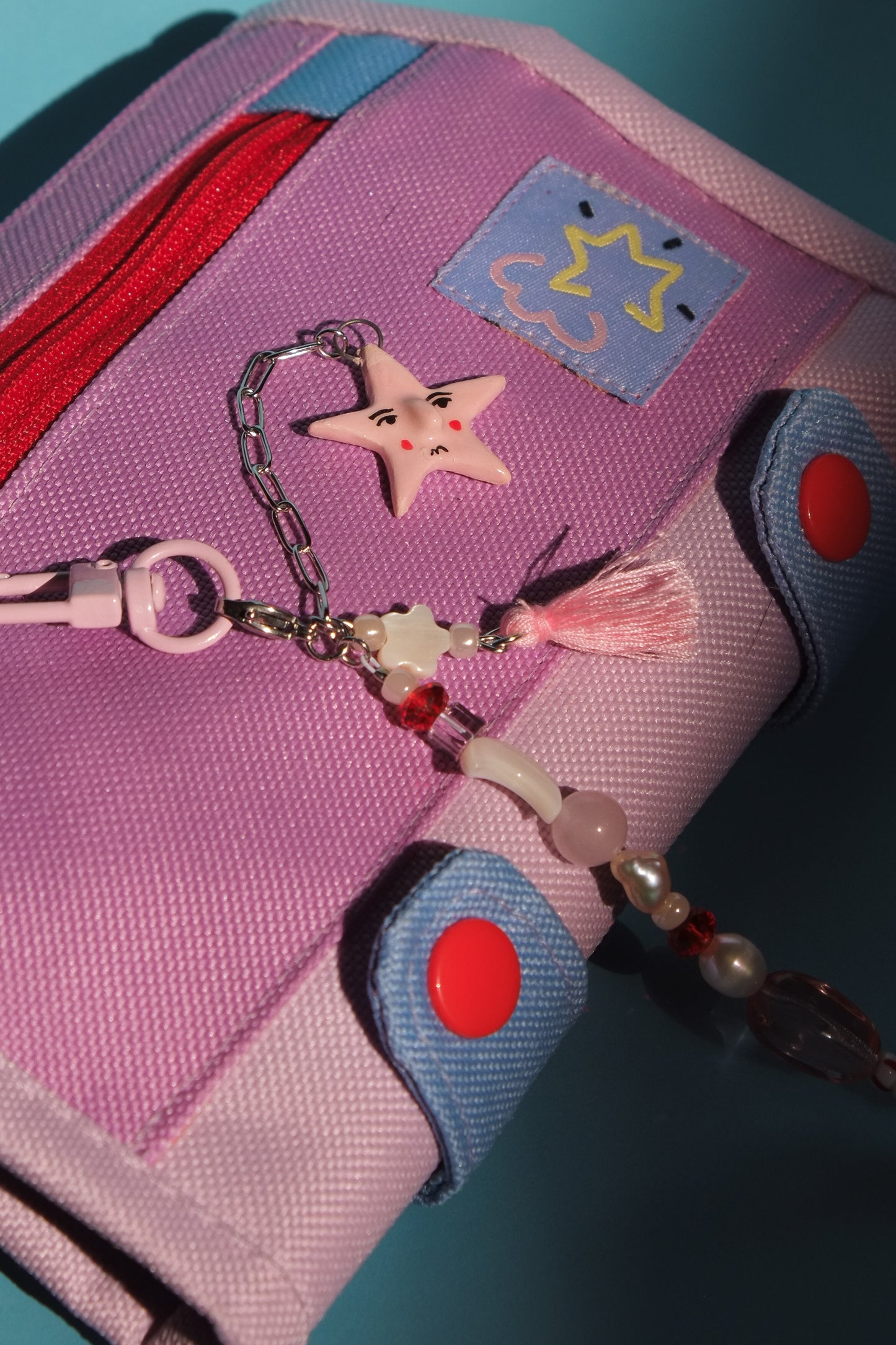 Pink Aurora Star Reversible Charm