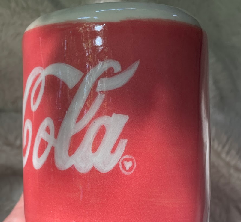 Handpainted Coca Cola Can Cup